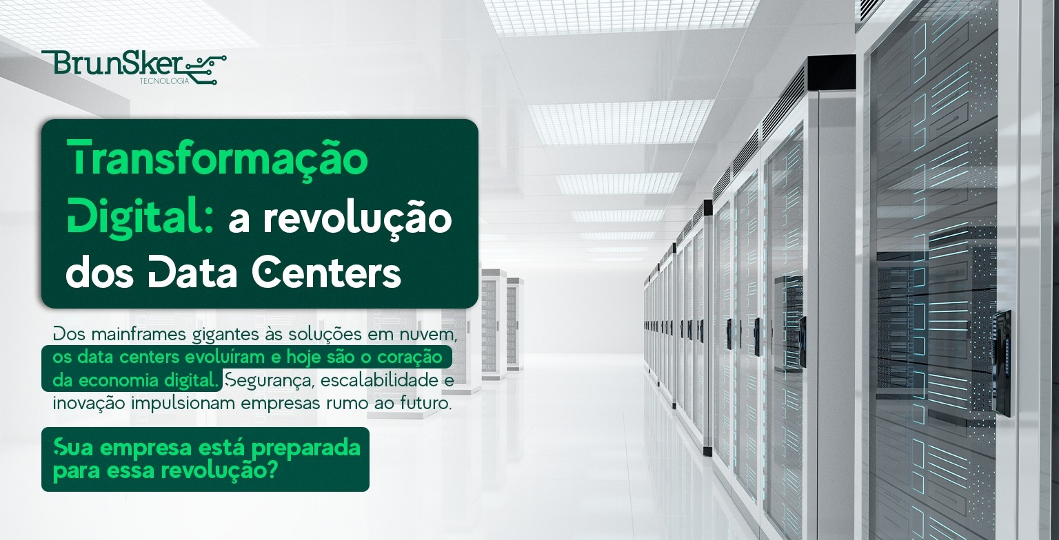 Imagem representando a evolução dos data centers